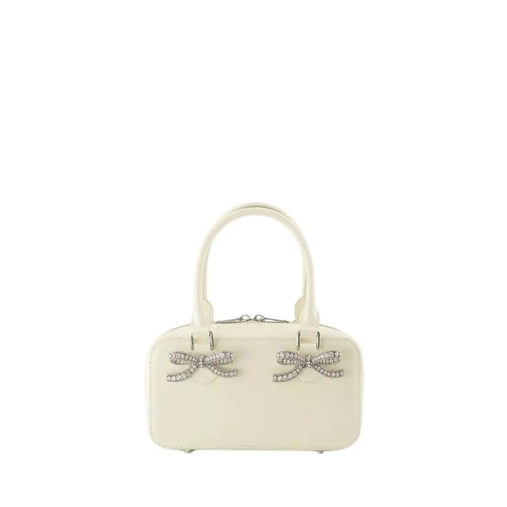 Self Portrait Mini Leather Handbag - Beige Neutrals