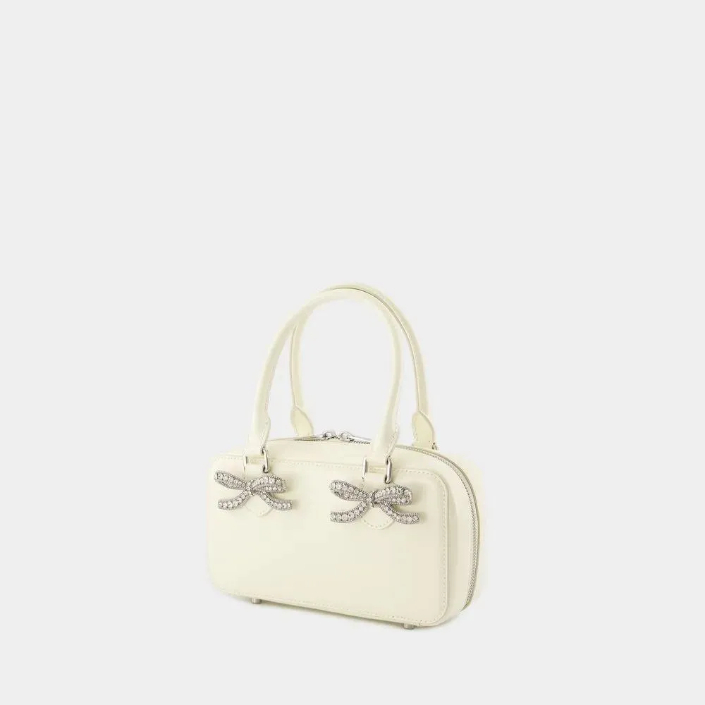 Self Portrait Mini Leather Handbag - Beige Neutrals
