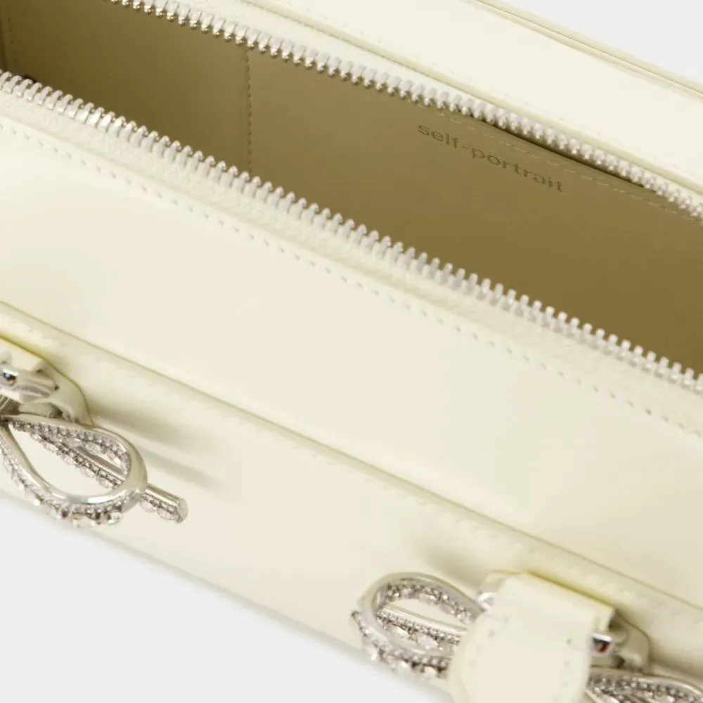 Self Portrait Mini Leather Handbag - Beige Neutrals