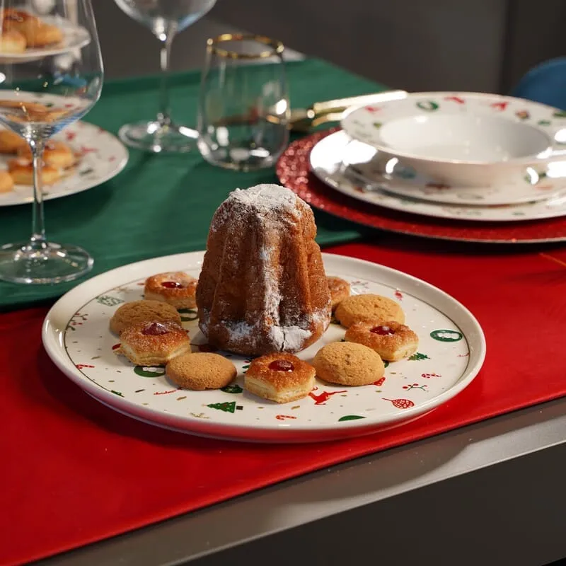 Christmas Dinnerware and Coffee Service Set 50 Pieces Villa Altachiara