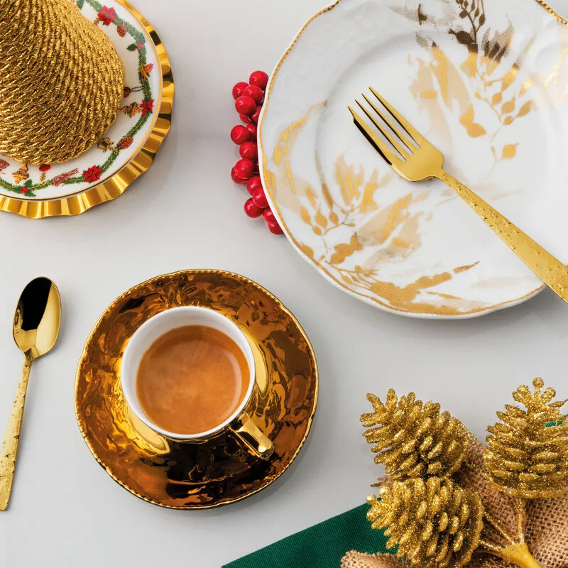 Limited Edition Christmas Comet Gold Flatware Set 6 Pieces Sambonet