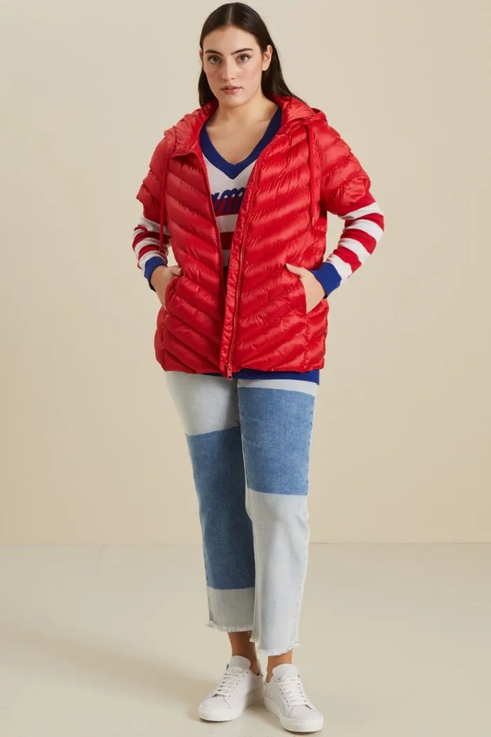 Short-sleeved padded jacket