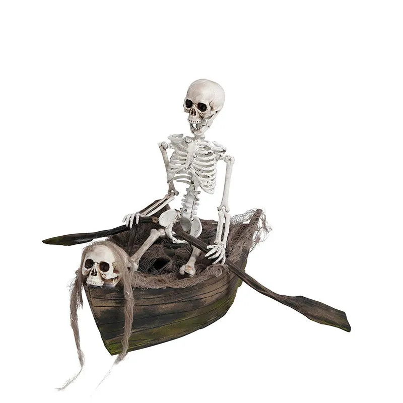 Skeleton Boat Decorative Articles 37X17X30CM Halloween Funny Horror Party