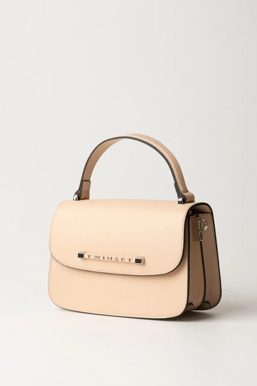 Small Cupcake Pink Shoulder Bag with Handle and Lettering - Buy Now!
