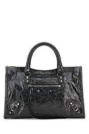 Small Le City Handbag in Lead Leather