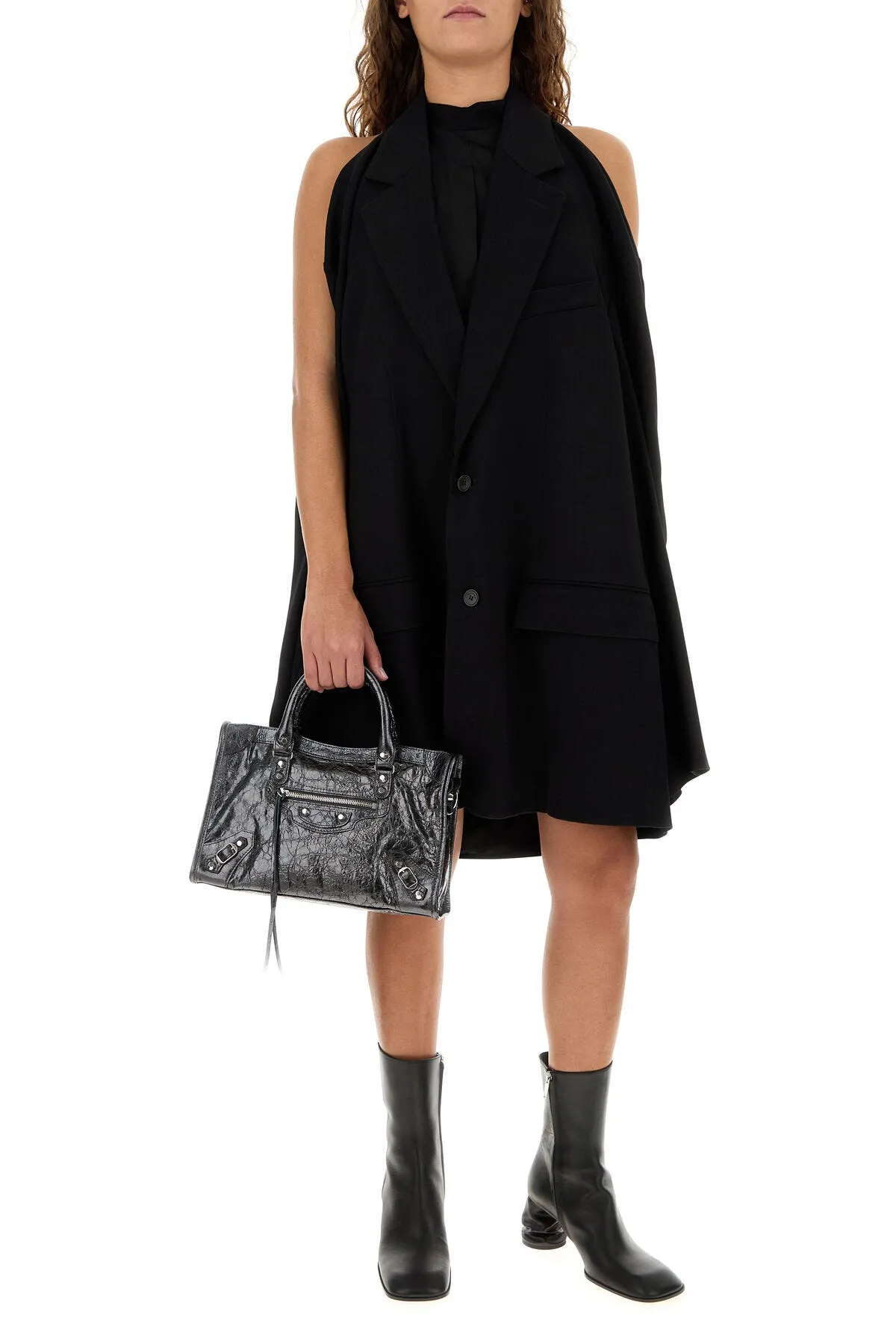 Small Le City Handbag in Lead Leather