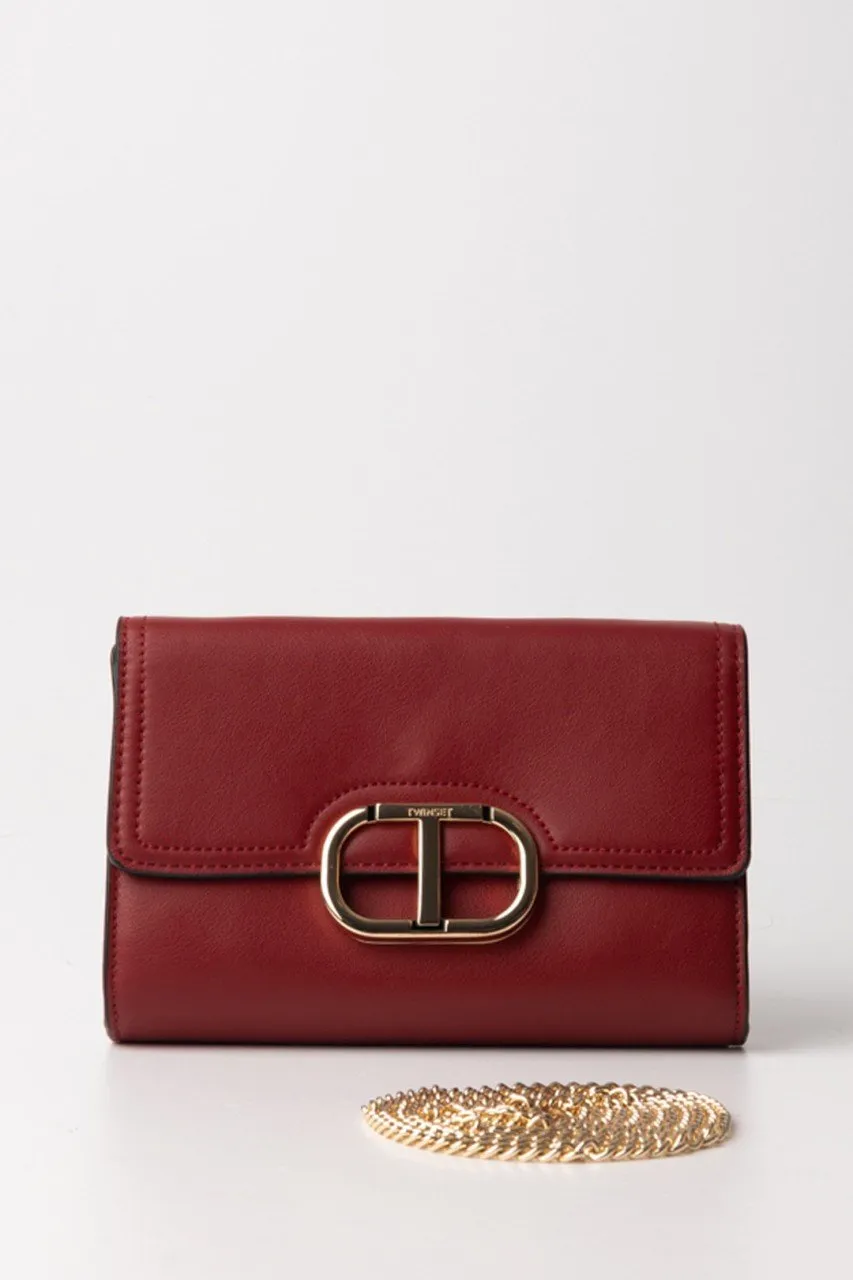 Small shoulder bag with fiery red logo flap