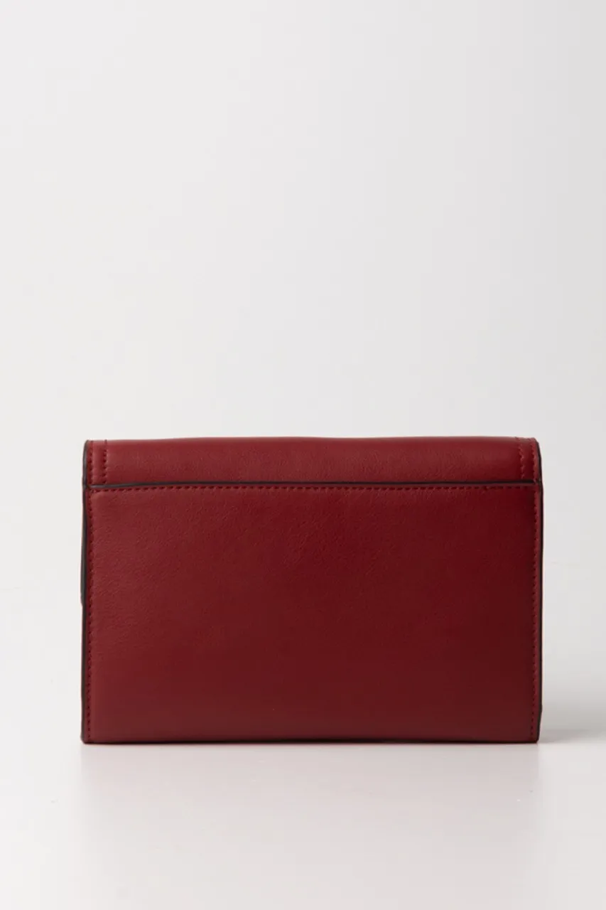 Small shoulder bag with fiery red logo flap