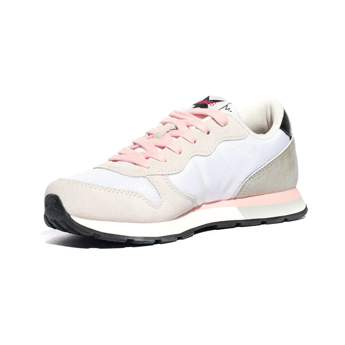 Sneakers-Sun-68-Girls-Stargirl-Glitter-Logo-Teen-Bianco