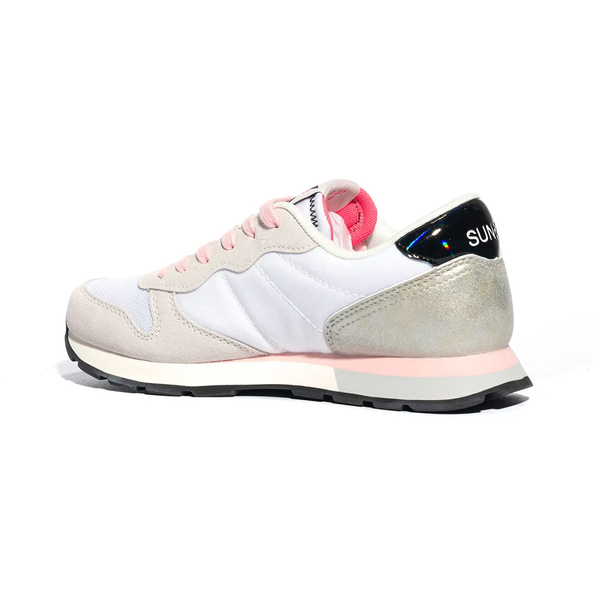 Sneakers-Sun-68-Girls-Stargirl-Glitter-Logo-Teen-Bianco