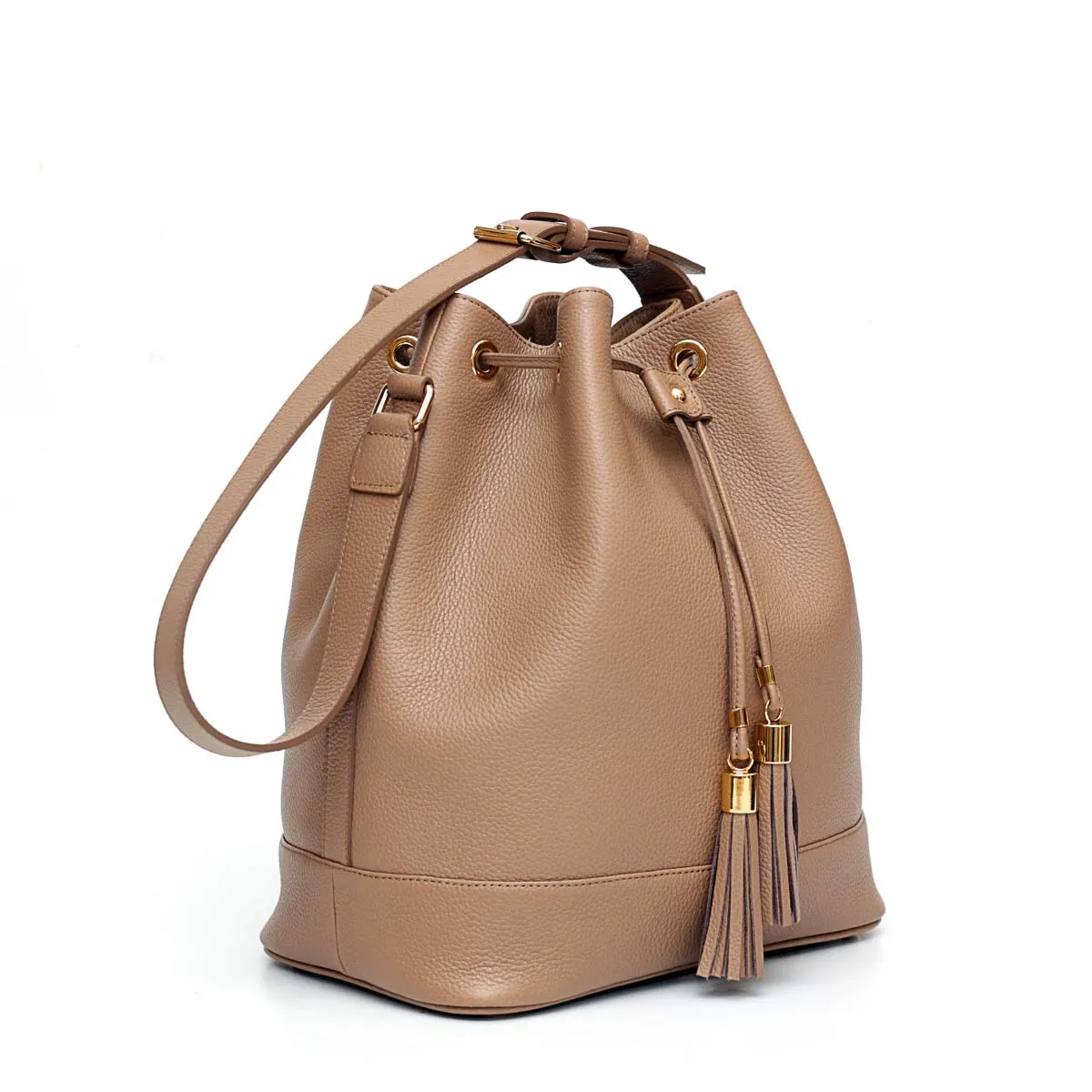 Sofia Taupe Leather Shoes