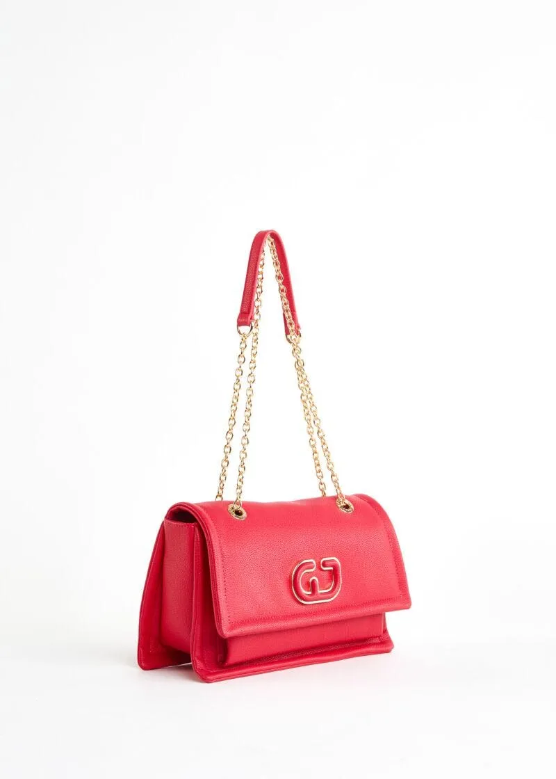 Soft faux leather shoulder bag
