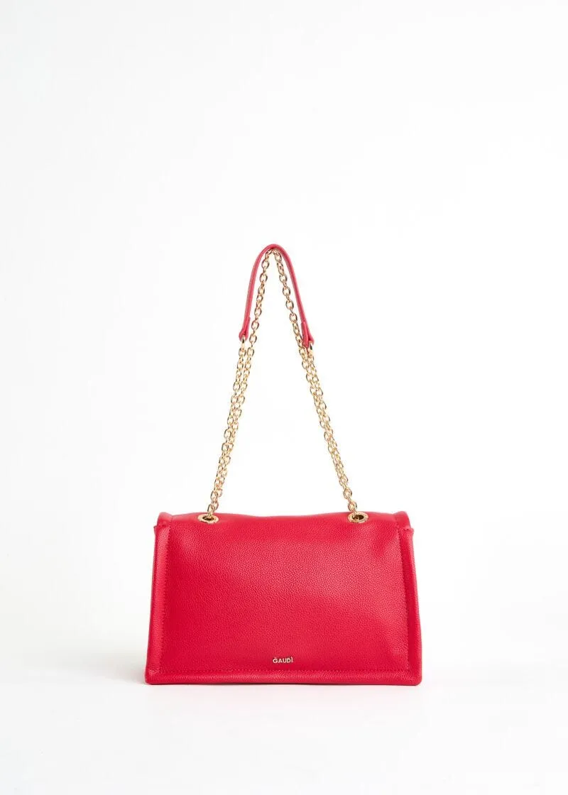 Soft faux leather shoulder bag