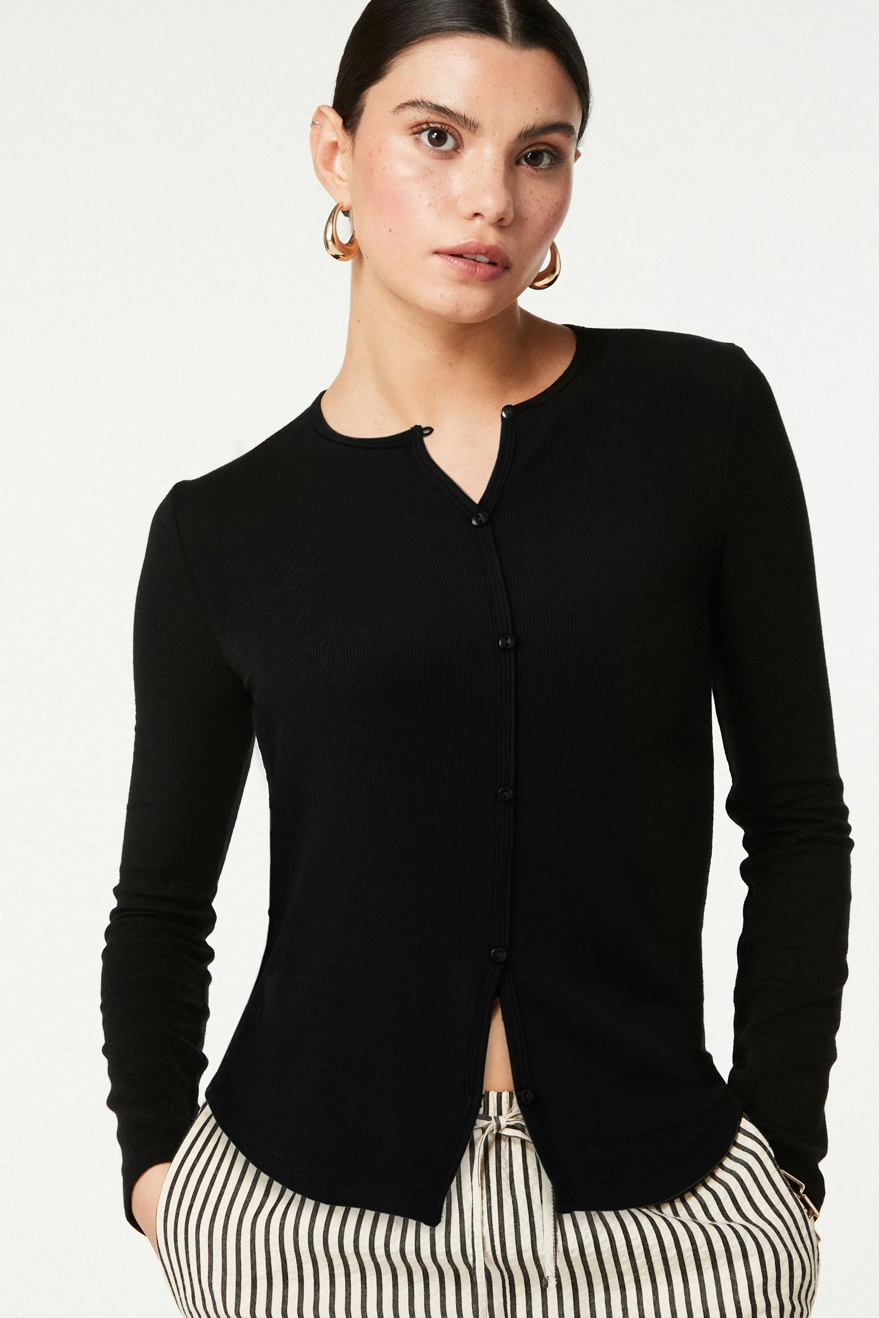 Soft Touch Ribbed Cardigan TENCEL™ Lyocell