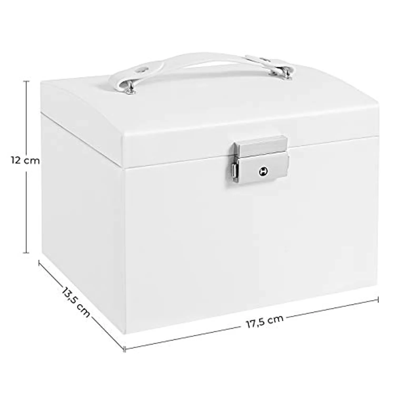 Travel Jewelry Box, Portable Jewelry Storage Case, 2 Drawers, Mirror, Christmas Gifts, SONGMICS