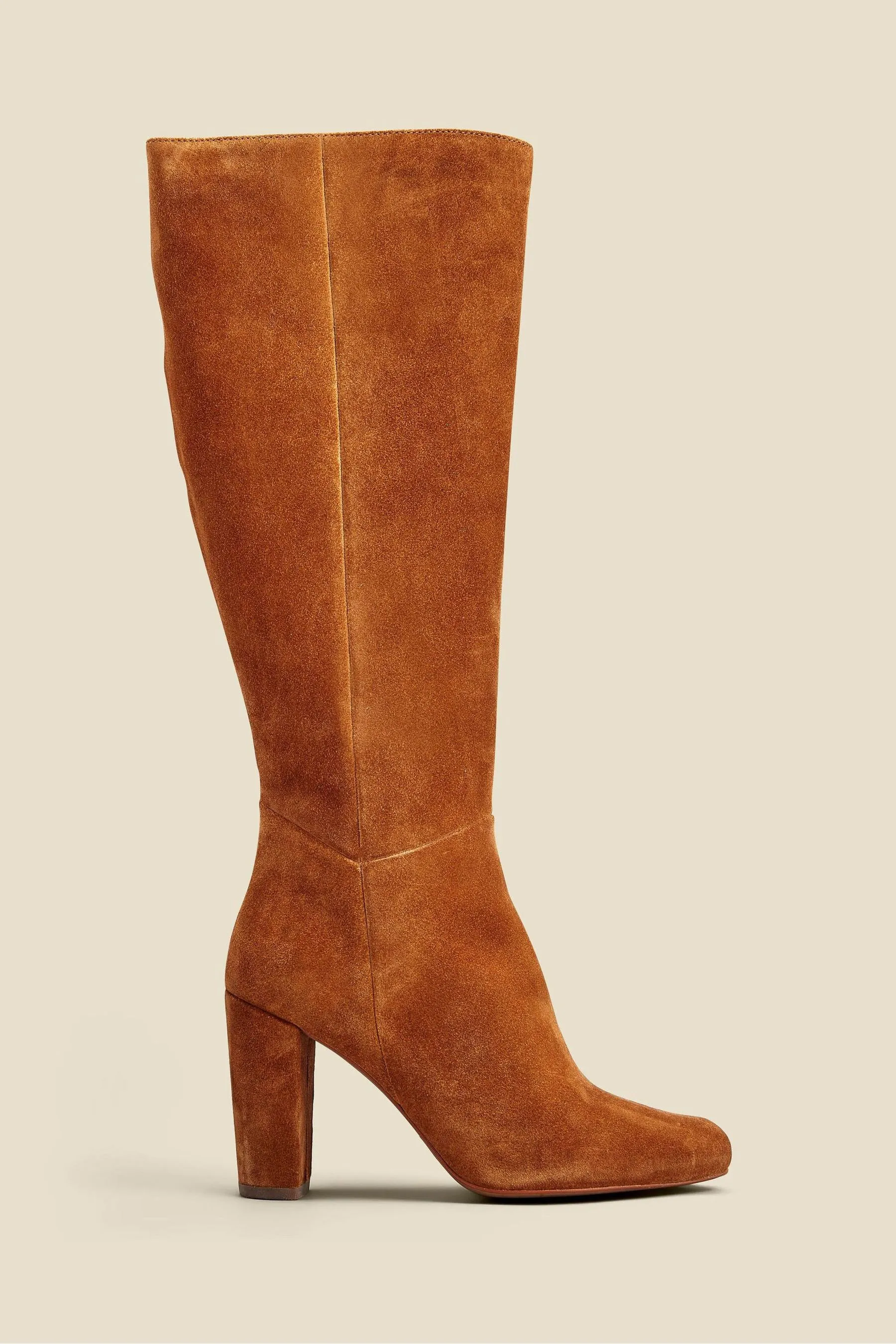 Sosandar - Knee-high suede boots with zip