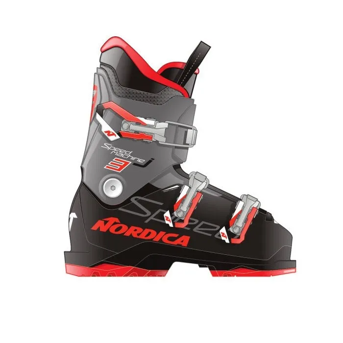 Speedmachine J 3 Scarpone Sci Bambino Antracite Nero Rosso