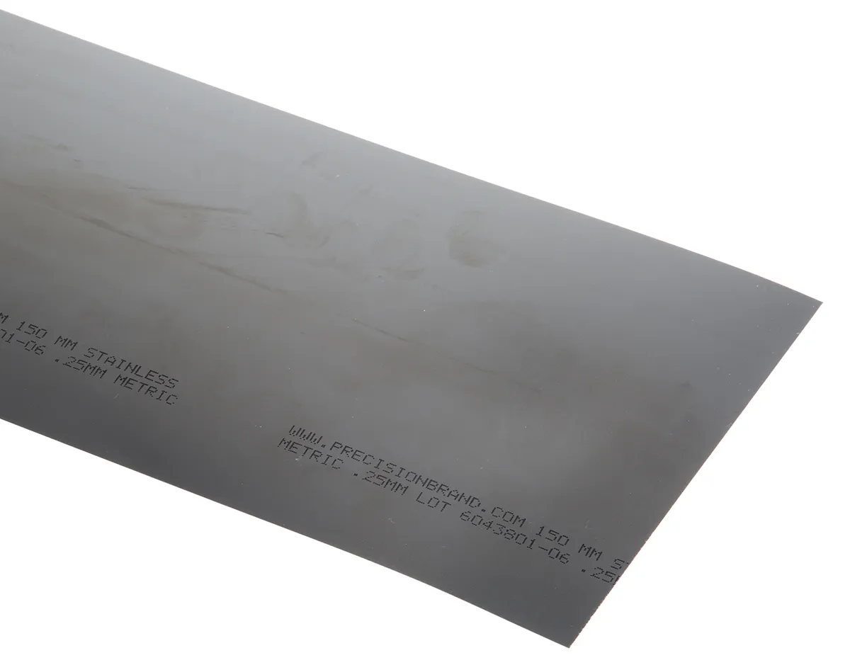 Spessore in acciaio 0.25mm x 1.25m x 150mm