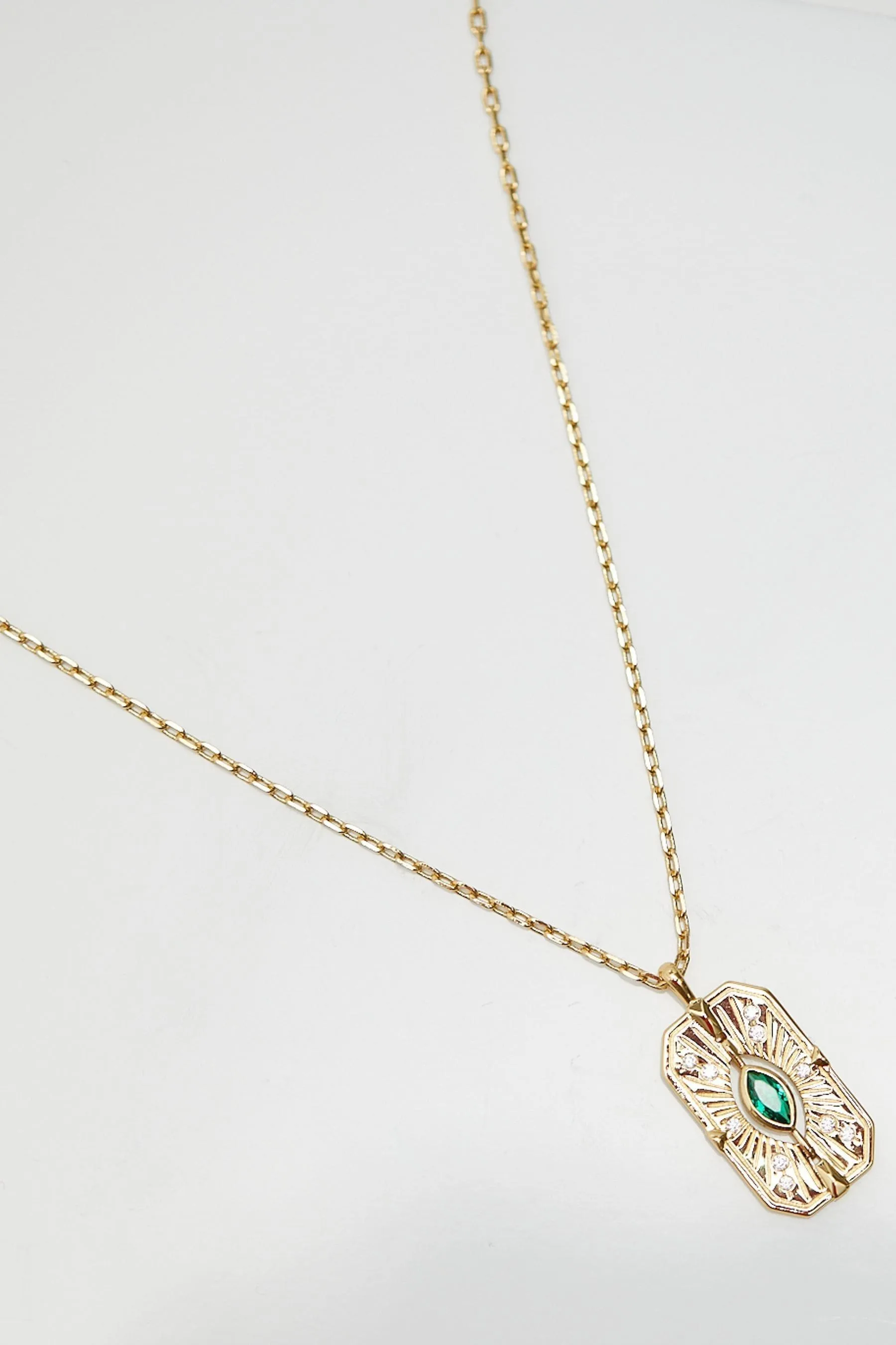 Start - Necklace with cubic zirconia pendant