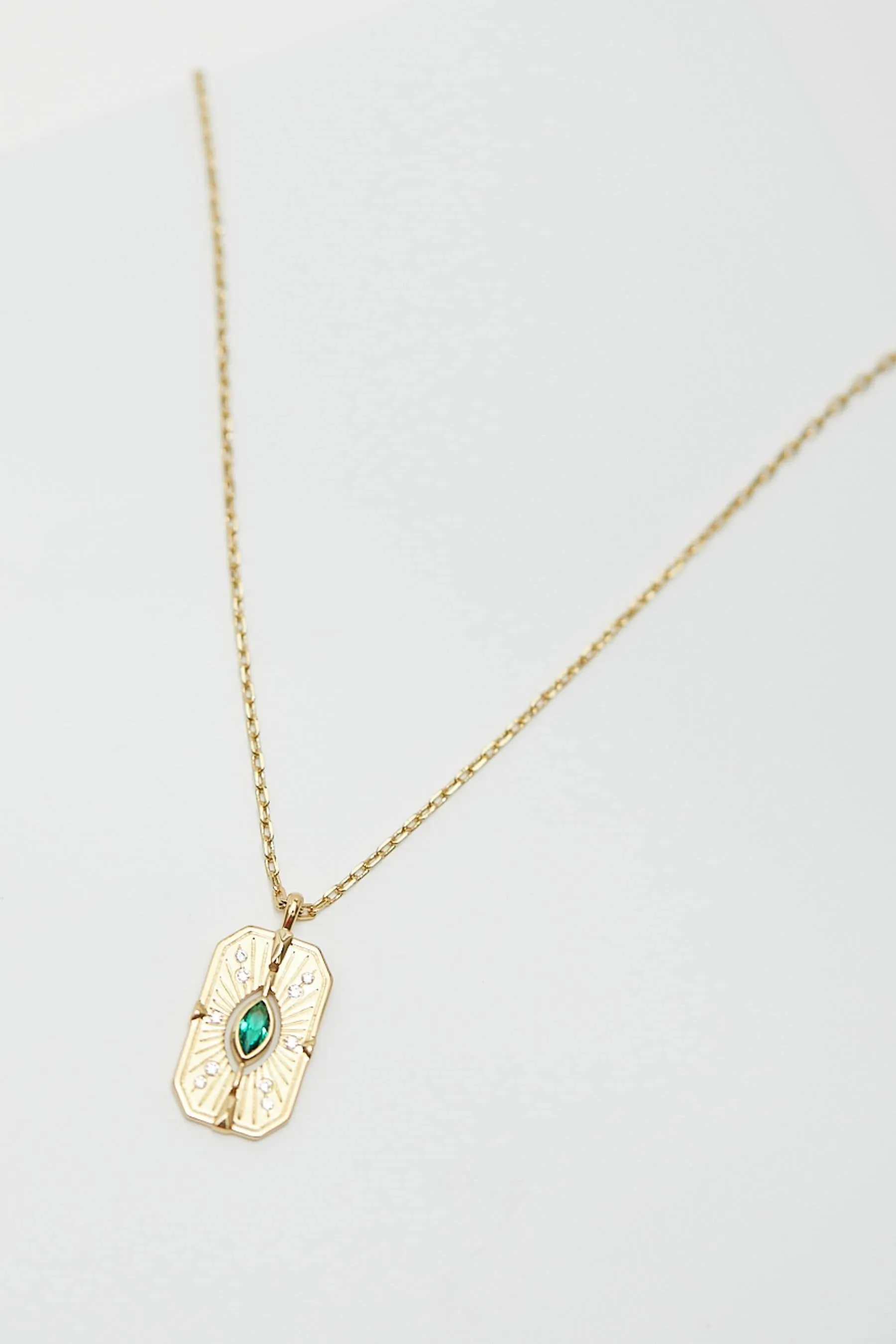 Start - Necklace with cubic zirconia pendant