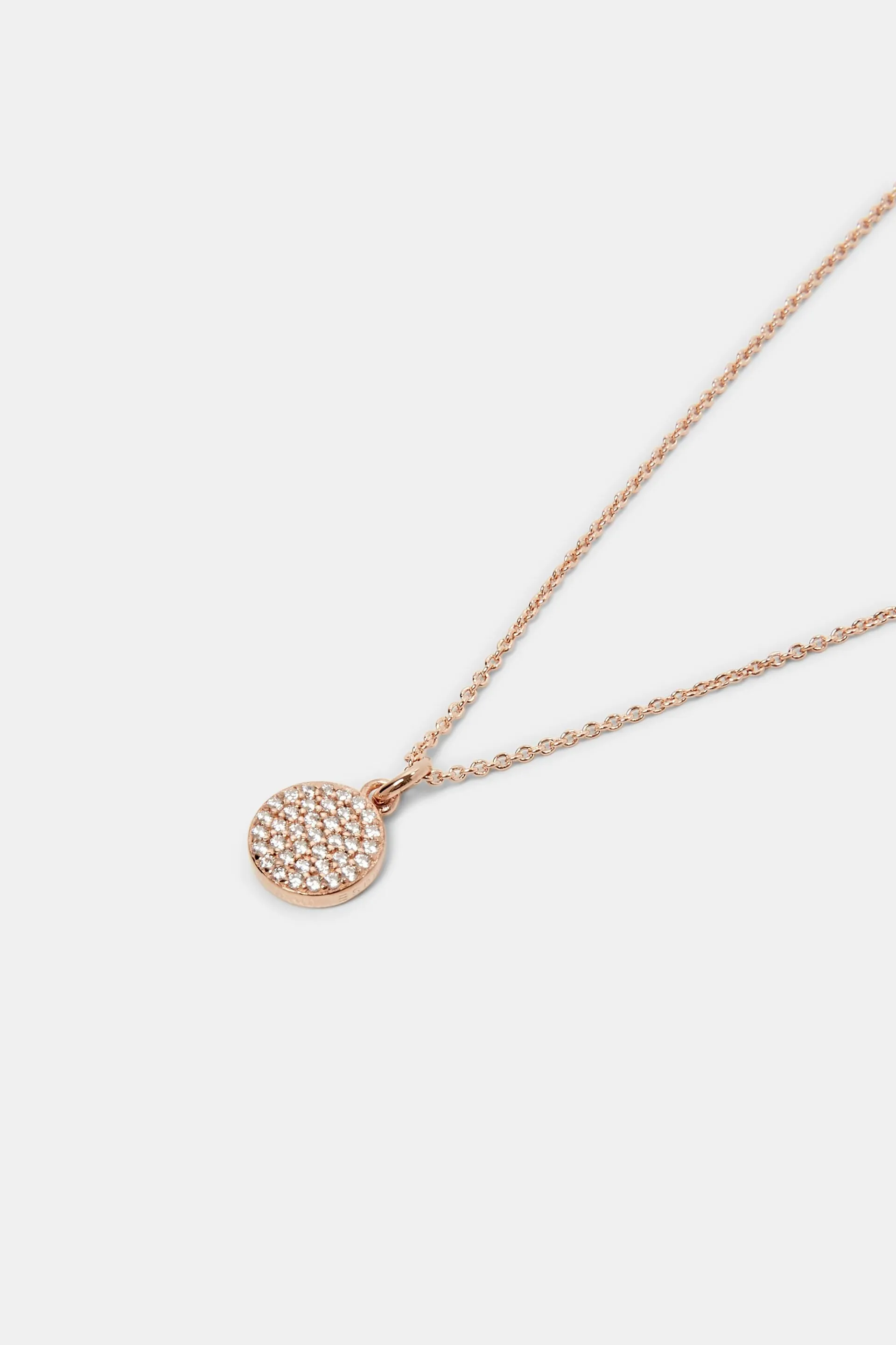 Sterling Silver Zircon Pendant Necklace