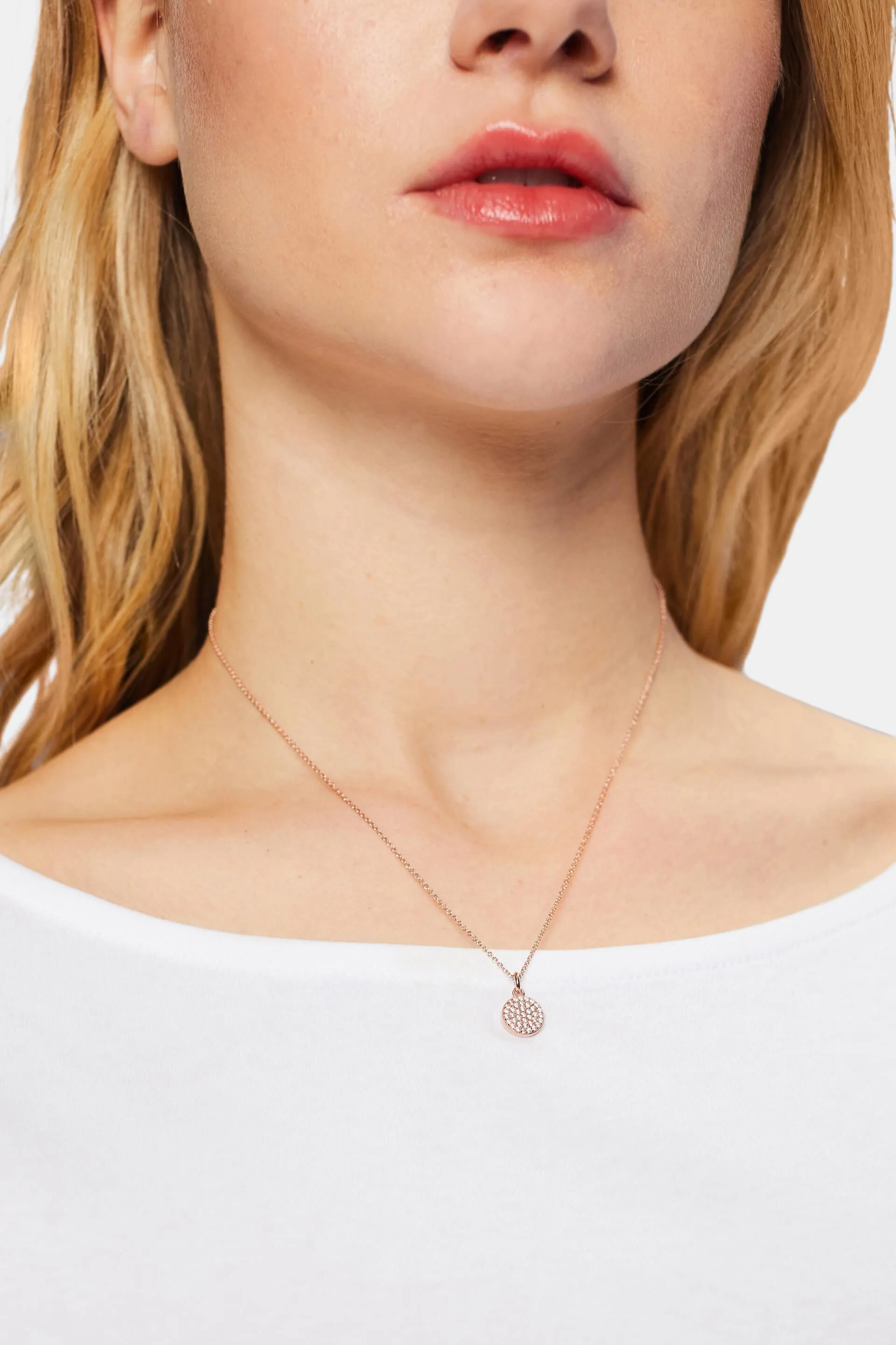 Sterling Silver Zircon Pendant Necklace