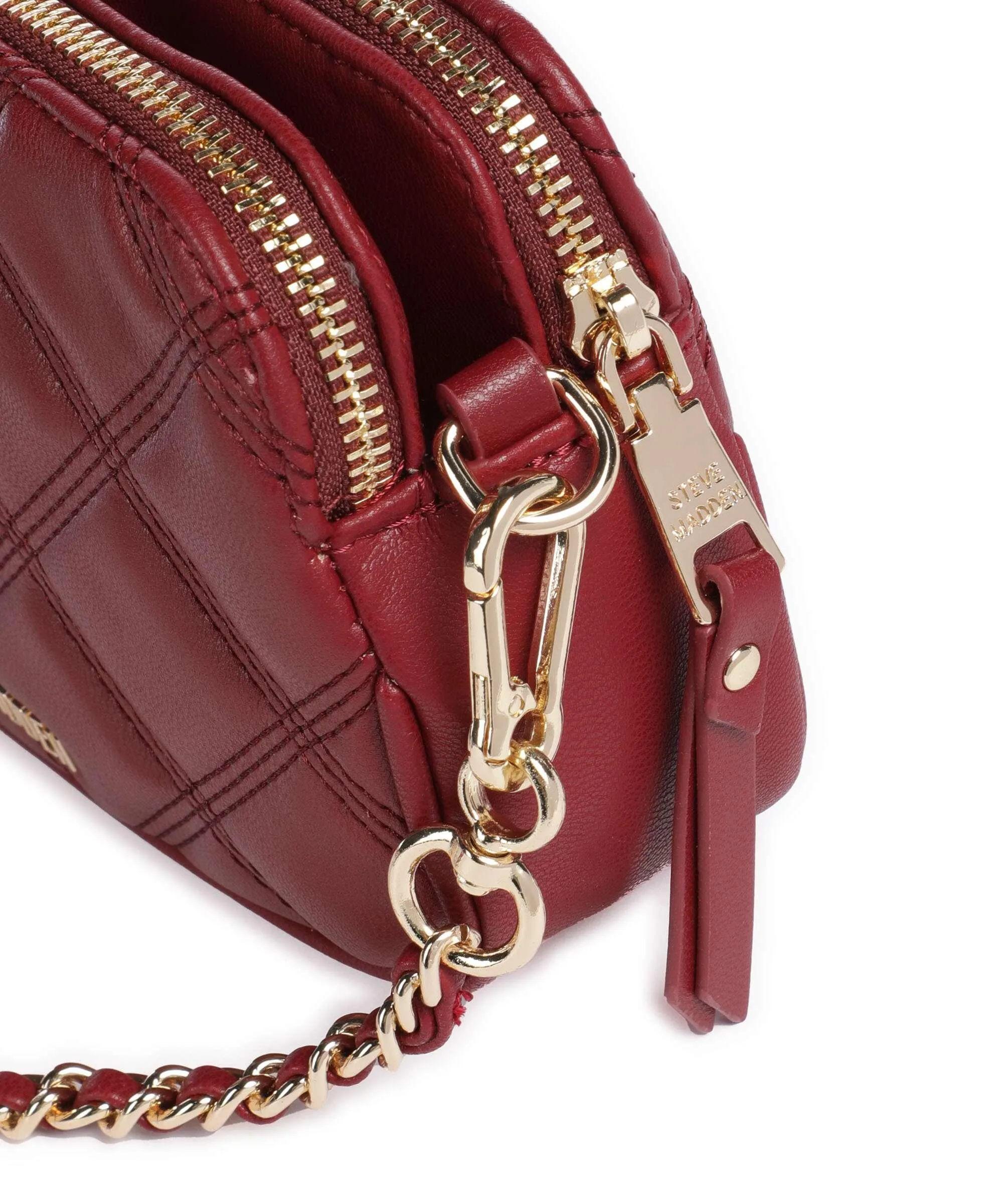 Steve Madden BMARVIS Dark Red Synthetic Leather Crossbody Bag