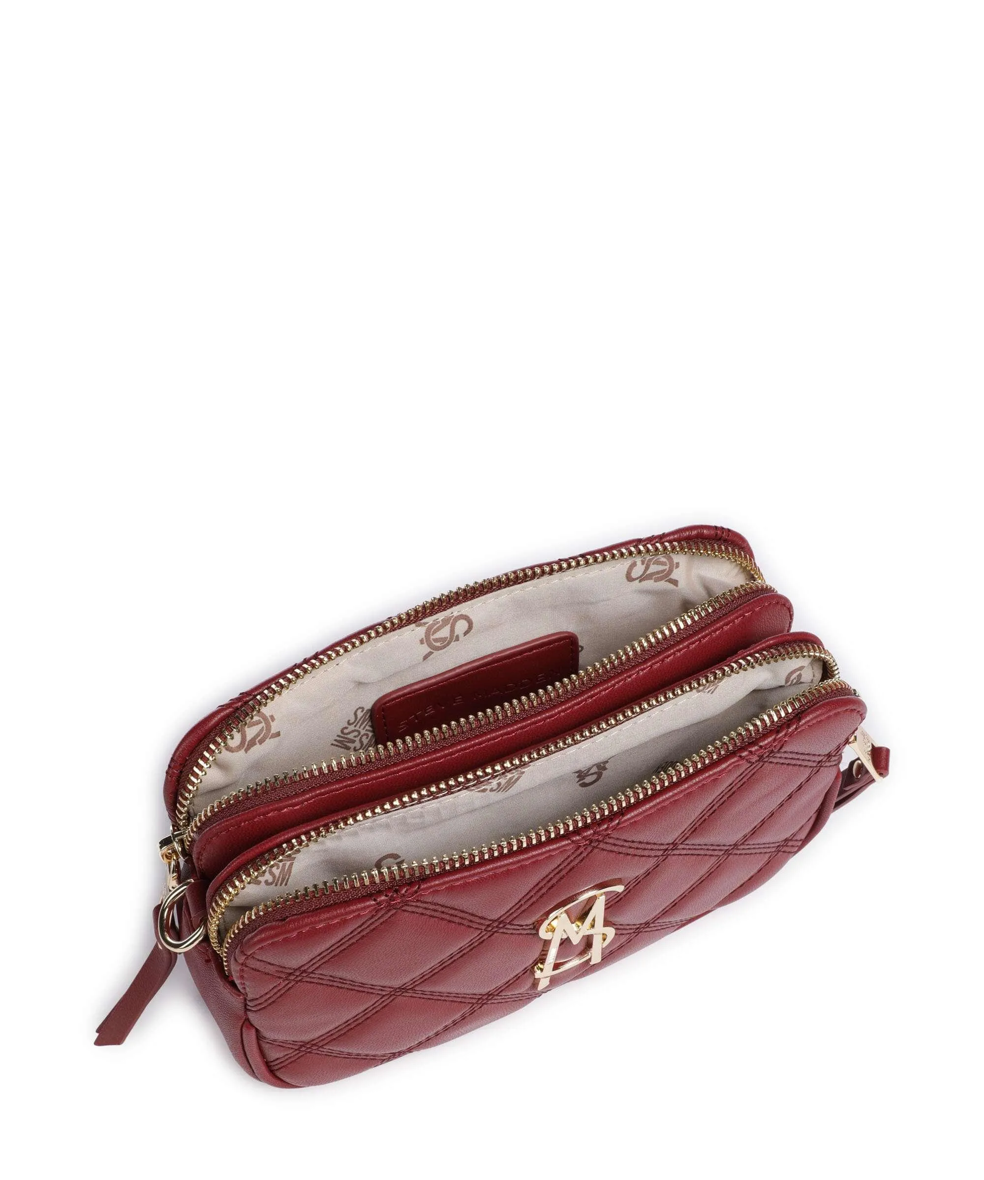 Steve Madden BMARVIS Dark Red Synthetic Leather Crossbody Bag