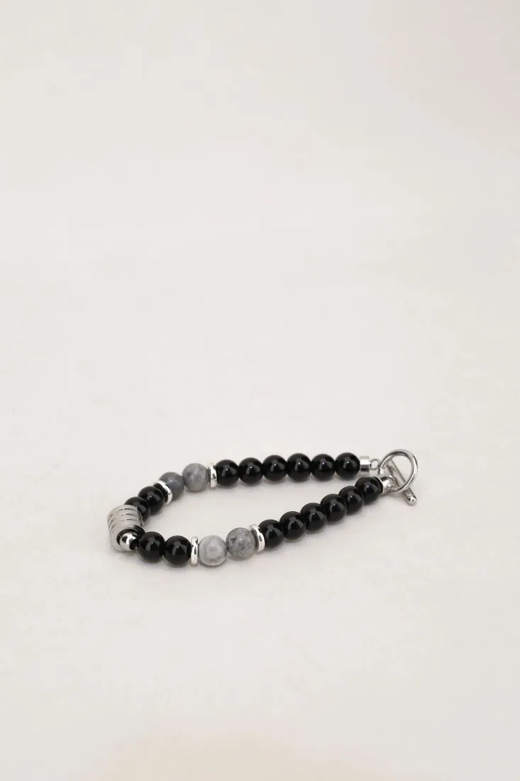 Stone bracelet with clasp.