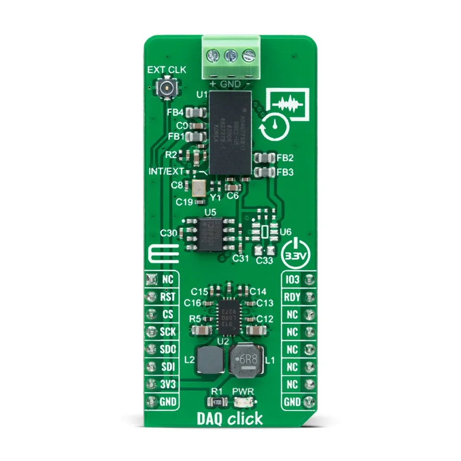 Strumento di sviluppo analogico MikroElektronika DAQ Clicl, Acquisizione dati per Monitoraggio delle condizioni per la