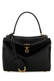 Stylish Black Leather Mini Rodeo Handbag