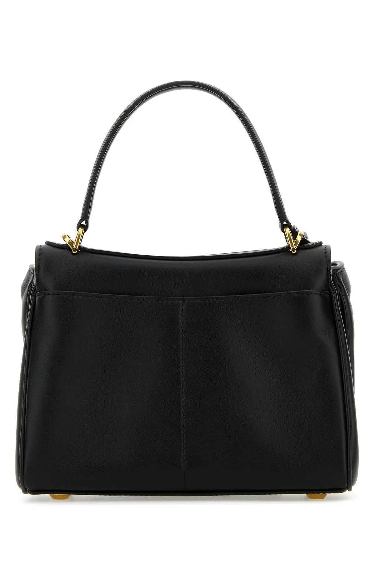 Stylish Black Leather Mini Rodeo Handbag