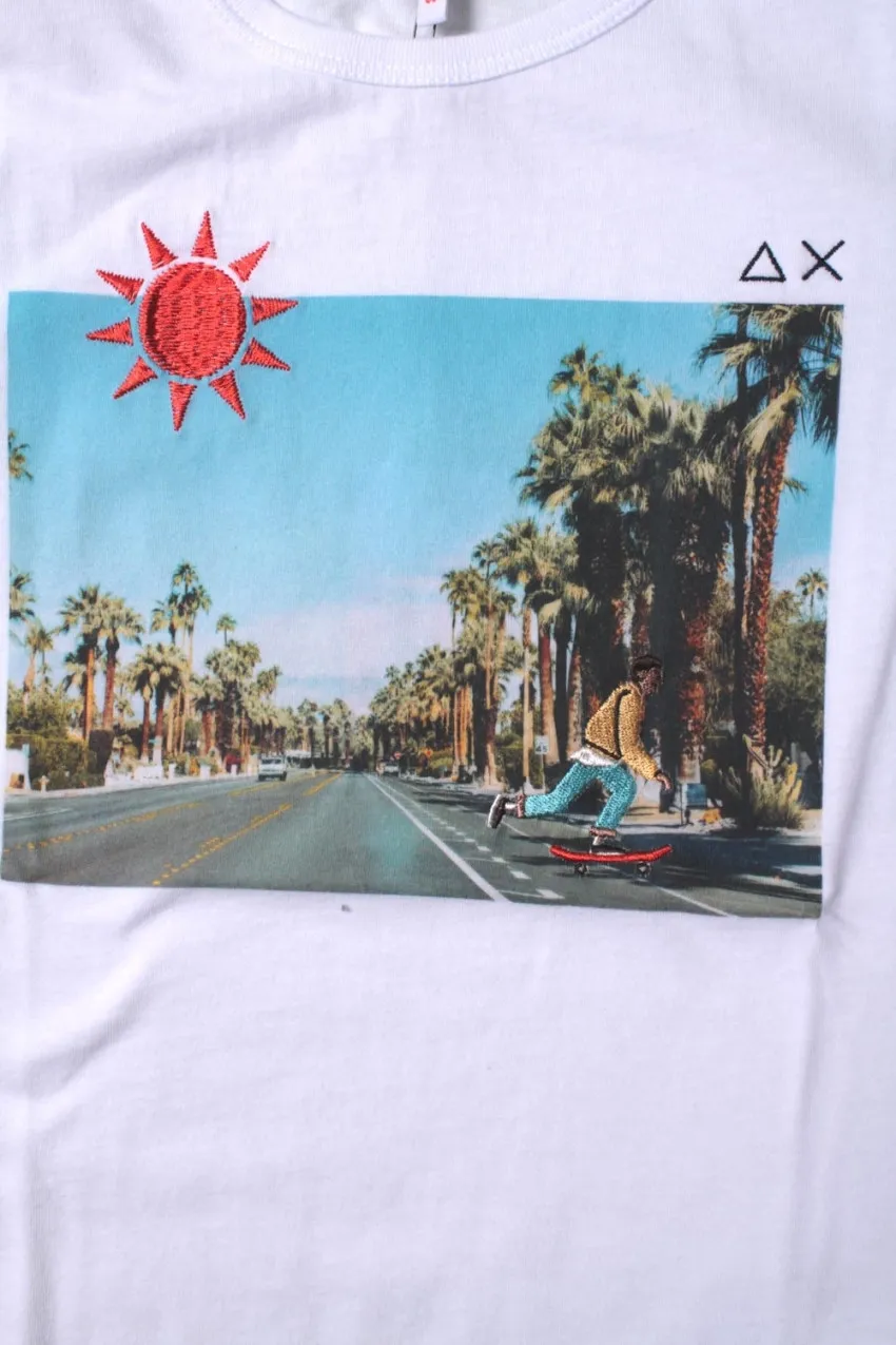 T-shirt Bambino Sun68 Bianco