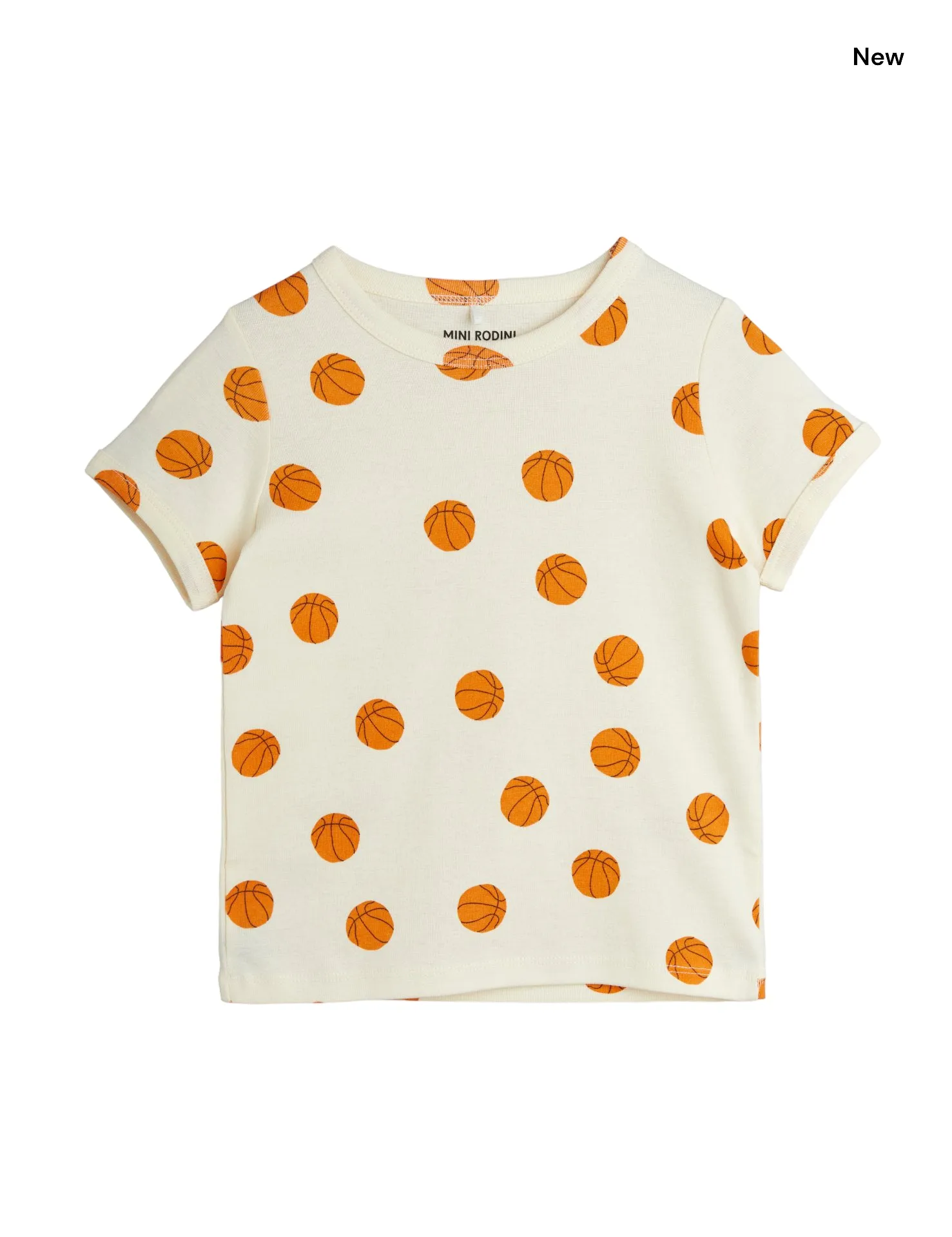 T-shirt panna con stampa all over per neonati e bambini