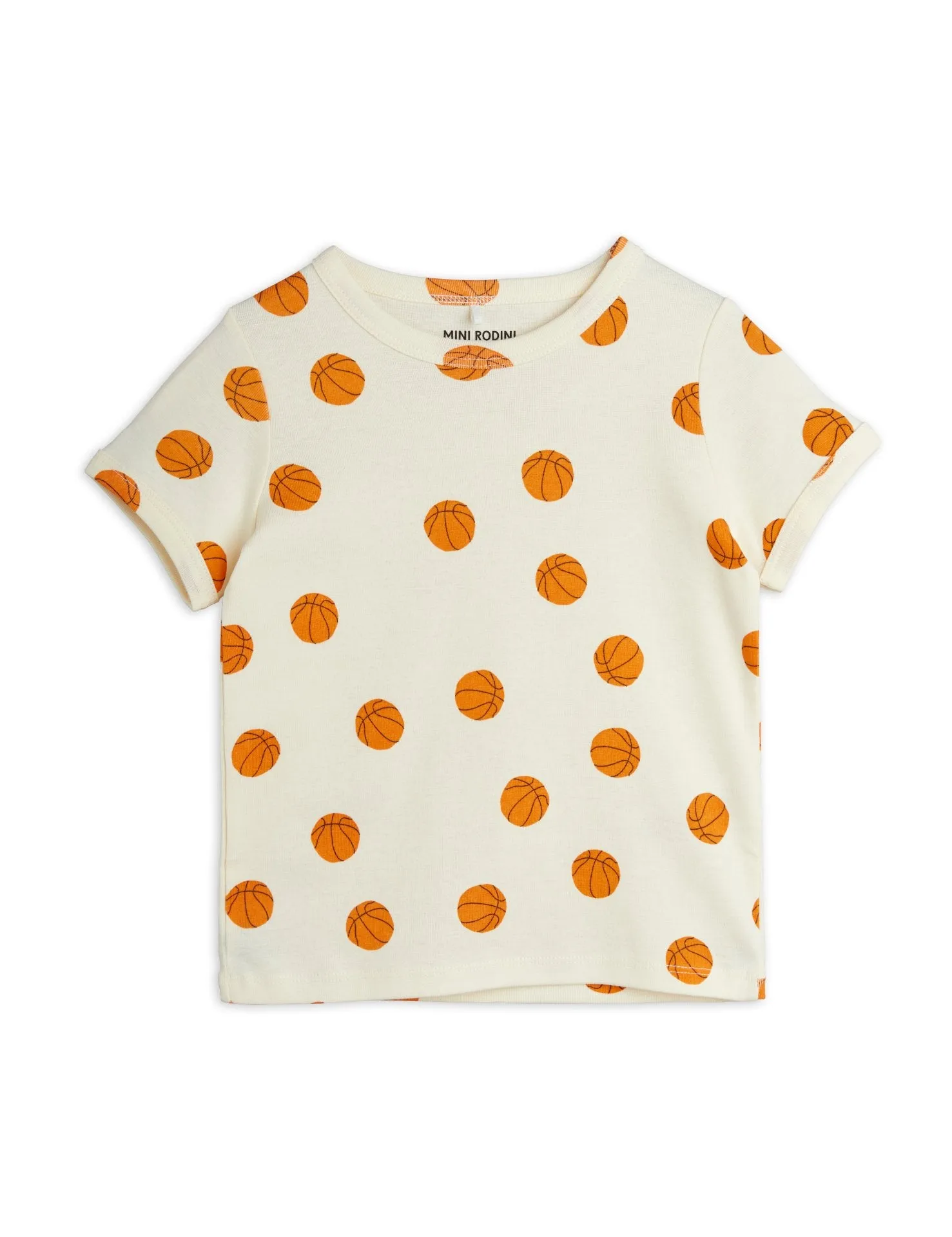 T-shirt panna con stampa all over per neonati e bambini