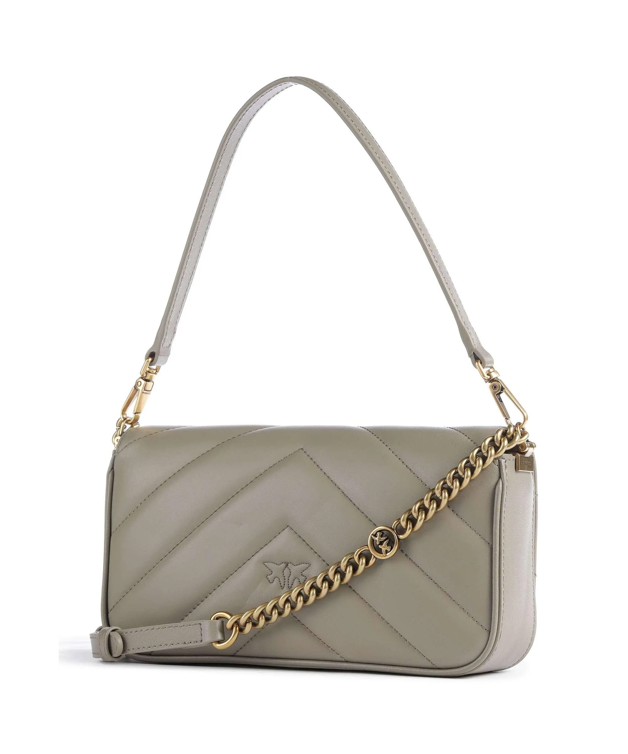 Taupe Shearling Shoulder Bag