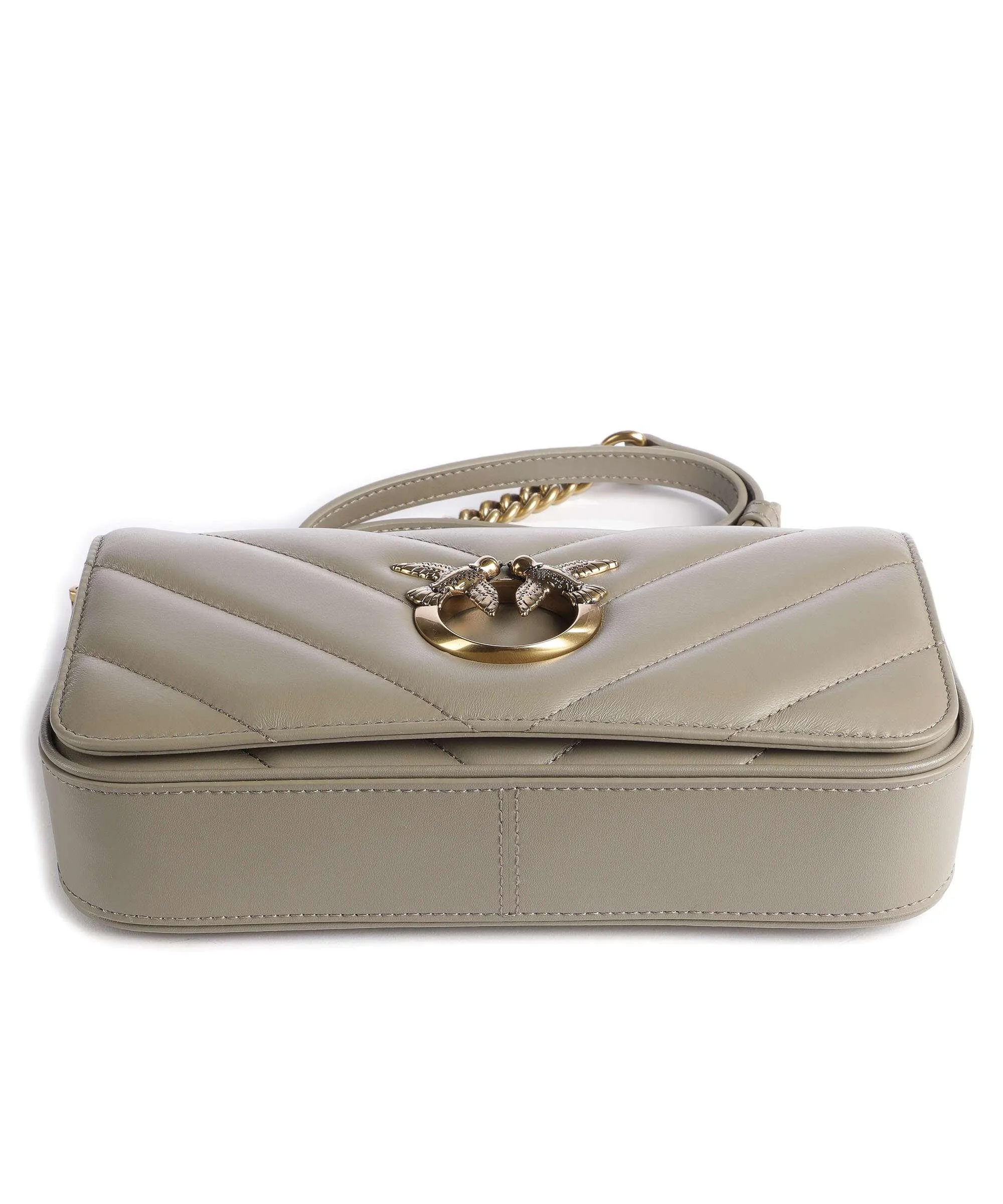 Taupe Shearling Shoulder Bag