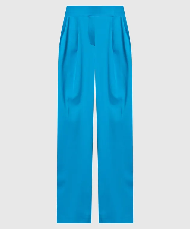 The Attico Pantaloni Gary in lana blu 237WCP102W041