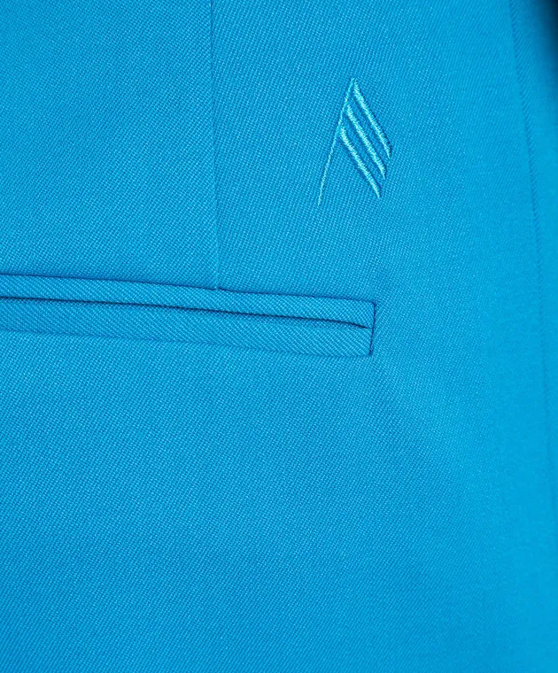 The Attico Pantaloni Gary in lana blu 237WCP102W041