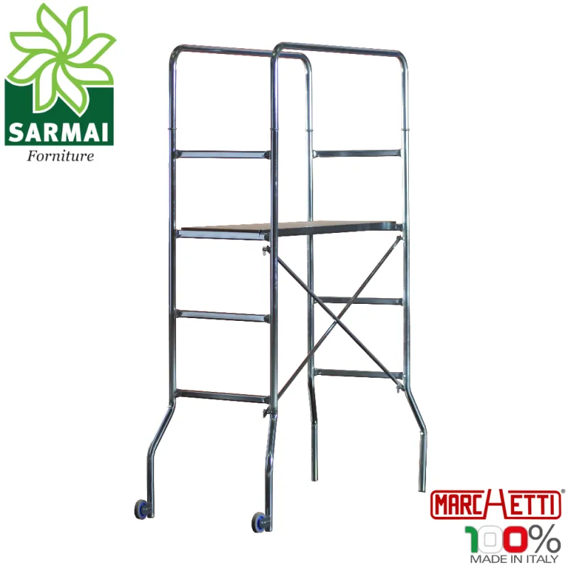 Trabattello in Acciaio zincato Marchetti TRIO Mini ponteggio H 1,88 mt