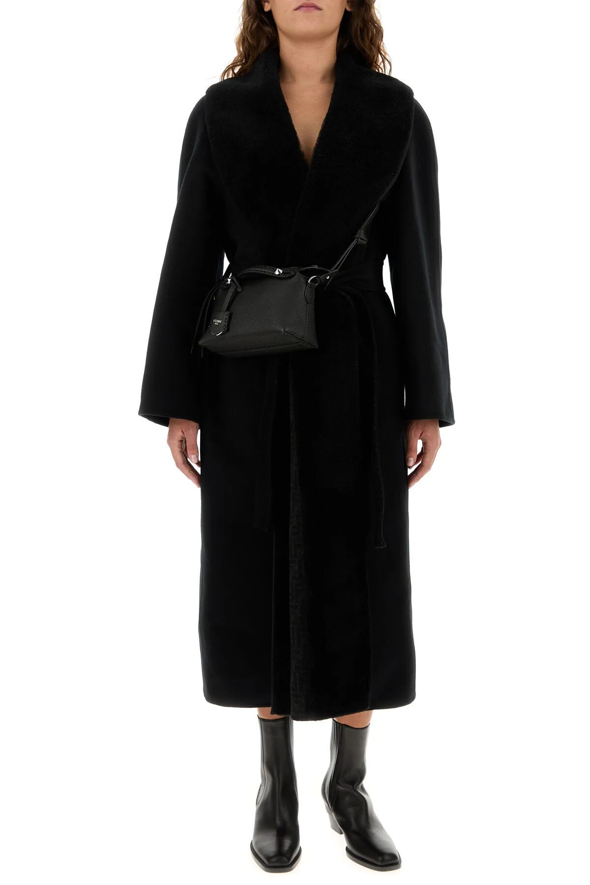 Trendy Black Leather Mini By The Way Handbag