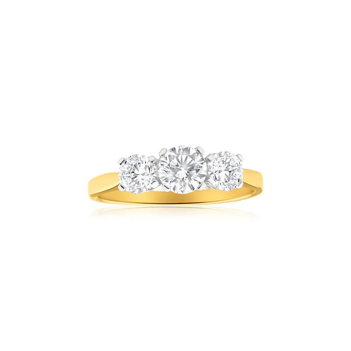 Trilogy 3 Diamanti 1.20 carati in Oro Giallo