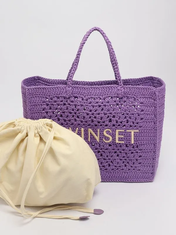 Twinset tote bag macramé Hyacinth