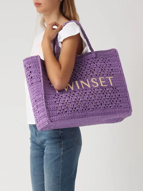 Twinset tote bag macramé Hyacinth