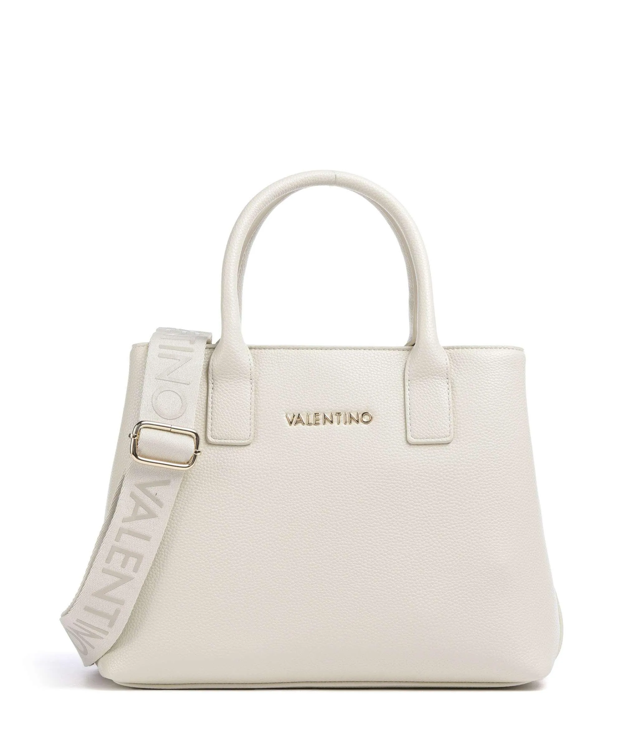 Valentino Bags Never Ivory Synthetic Leather Handbag