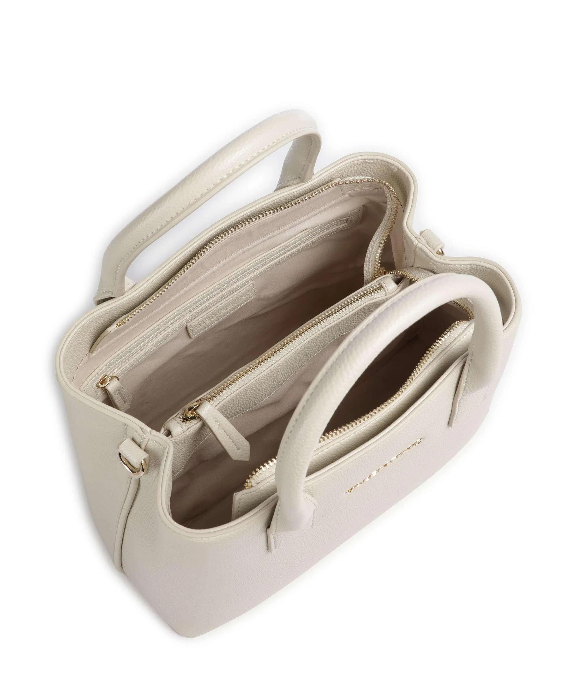 Valentino Bags Never Ivory Synthetic Leather Handbag
