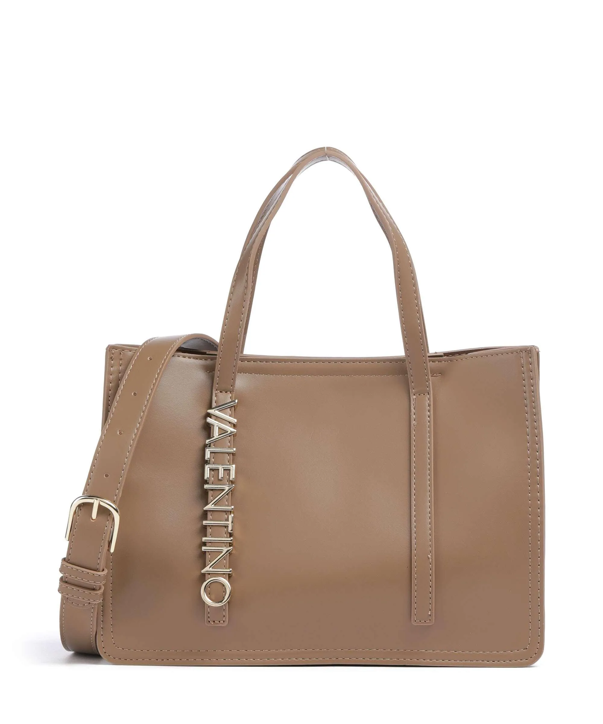 Valentino Bags Wall Re Taupe Synthetic Leather Handbag