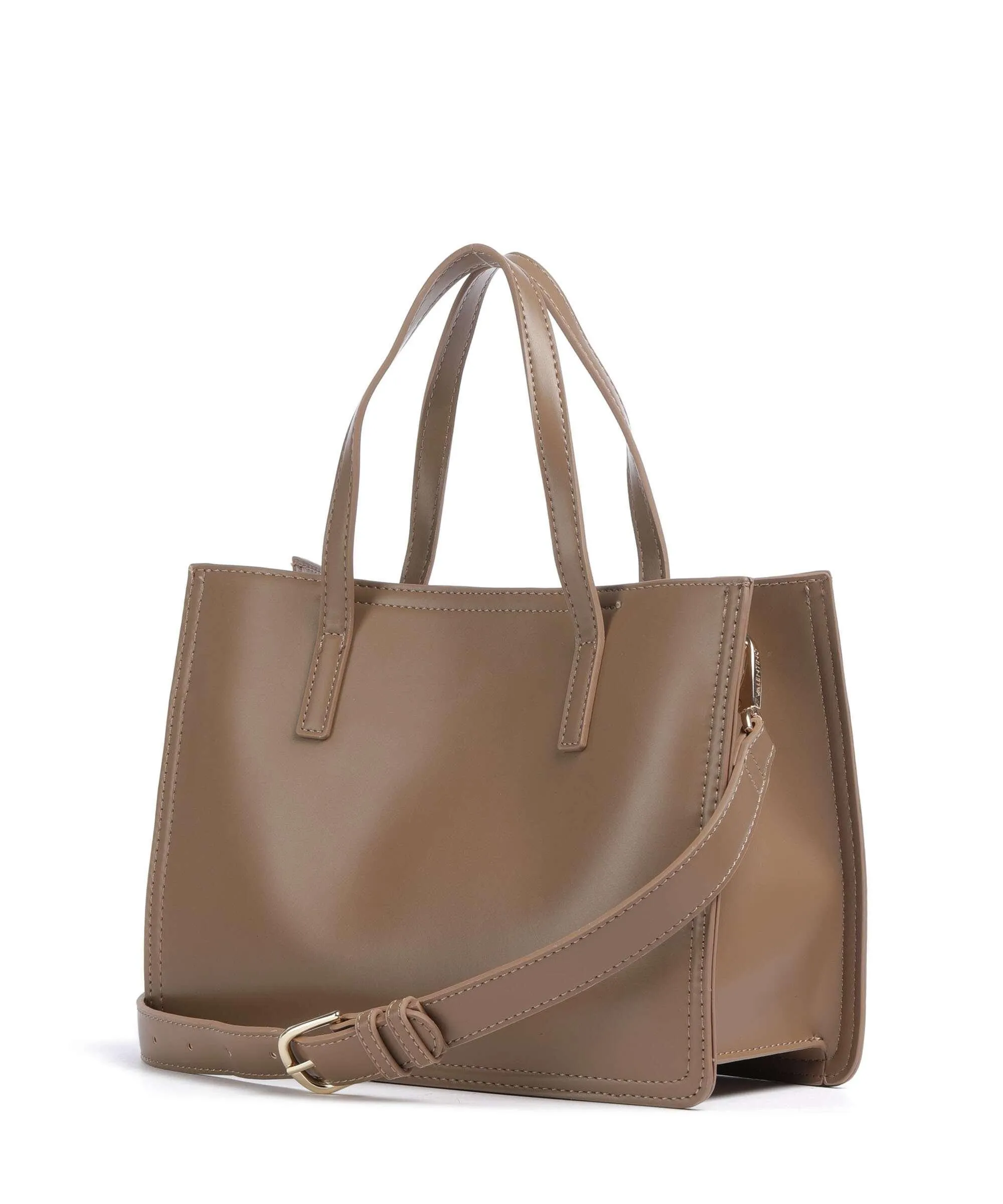 Valentino Bags Wall Re Taupe Synthetic Leather Handbag