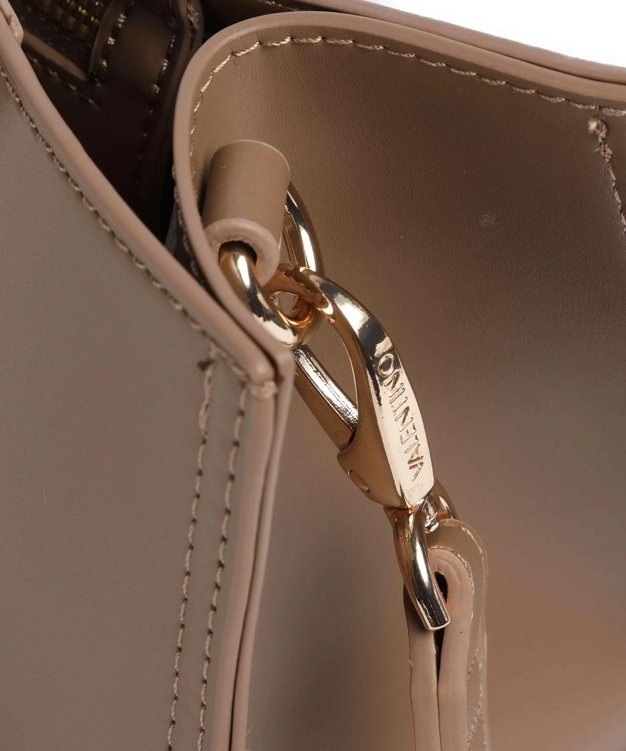 Valentino Bags Wall Re Taupe Synthetic Leather Handbag