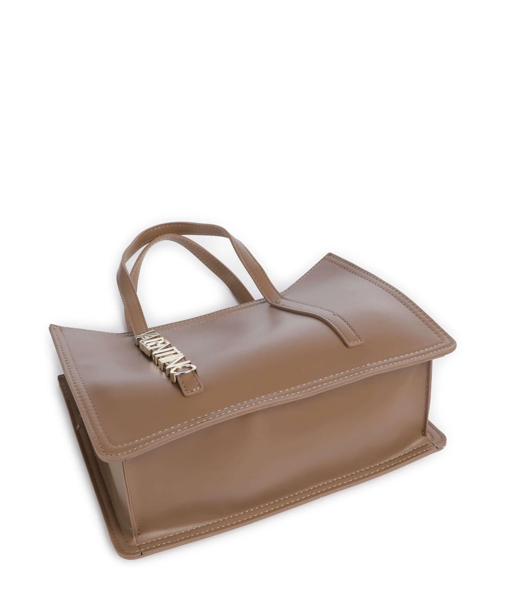 Valentino Bags Wall Re Taupe Synthetic Leather Handbag